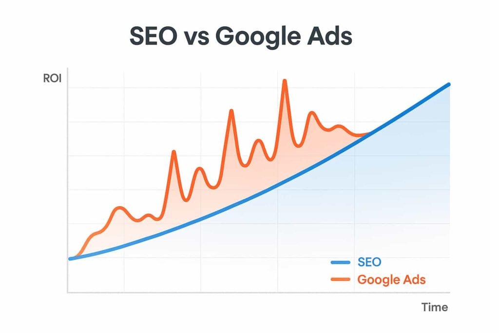 google ads vs seo ROI comparison